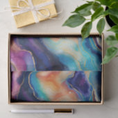 Papier Mousseline Parties scintillant d'agate arc-en-ciel moderne et (Cadeau)