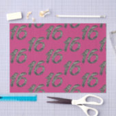 Papier Mousseline Parties scintillant d'argent Glittery 16 Seize 16e (Artisanat)