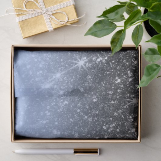 Papier Mousseline Parties scintillant d'argent mignonne (Cadeau)