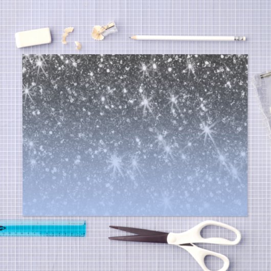 Papier Mousseline Parties scintillant d'argent mignonne (Artisanat)