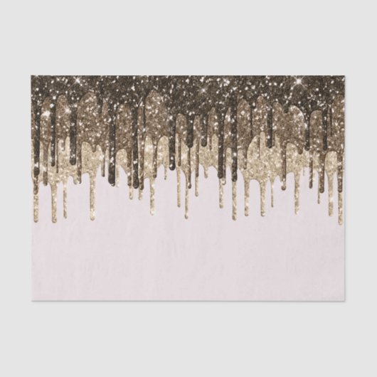 Papier Mousseline Parties scintillant de crème glacée au chocolat d' (Recto)