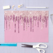 Papier Mousseline Parties scintillant de crème glacée rose (Artisanat)