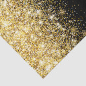 Papier Mousseline Parties scintillant de luxe en or noir (Détail)