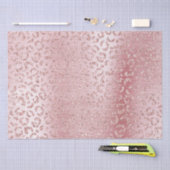 Papier Mousseline Parties scintillant de verre rose pâle Leopard (Artisanat)