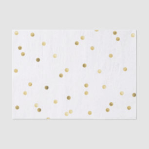 Papier Mousseline Parties scintillant d'or Confetti Dot Polka Papier