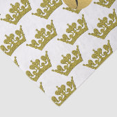 Papier Mousseline Parties scintillant d'or Couronnes Royal Monogramm (Détail)