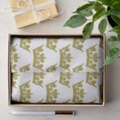 Papier Mousseline Parties scintillant d'or Couronnes Royal Monogramm (Cadeau)