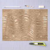 Papier Mousseline Parties scintillant d'or élégant Wild Zebra Stripe (Artisanat)