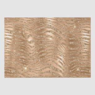 Papier Mousseline Parties scintillant d'or élégant Wild Zebra Stripe