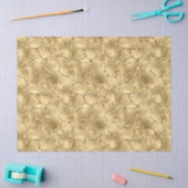 Papier Mousseline Parties scintillant d'or - Impression de girafe    (Artisanat)