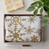 Papier Mousseline Parties scintillant d'or Snowflakes Motif de Noël (Cadeau)