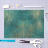 Papier Mousseline Parties scintillant d'or vert Étincelle Noël (Artisanat)