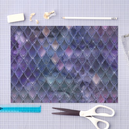 Papier Mousseline Parties scintillant Dragon Scales Motif (Artisanat)