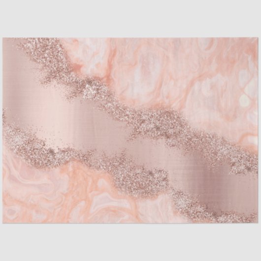 Papier Mousseline Parties scintillant du code géographique rose Gold (Recto)
