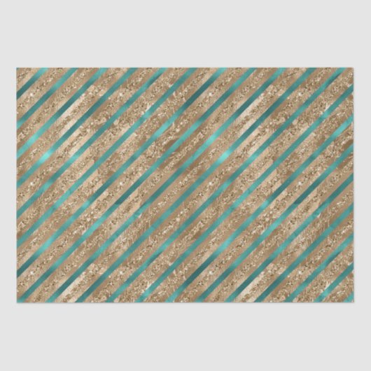 Papier Mousseline Parties scintillant Emerald Gold Green (Recto)