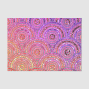 Papier Mousseline Parties scintillant en métal de luxe Pink Gold Dot