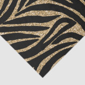 Papier Mousseline Parties scintillant en or et noir Zebra (Détail)