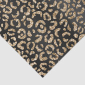 Papier Mousseline Parties scintillant en or noir chic Leopard (Détail)