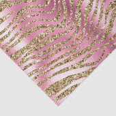 Papier Mousseline Parties scintillant en or rose Glam Zebra Print (Détail)