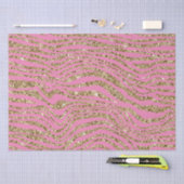 Papier Mousseline Parties scintillant en or rose Zebra (Artisanat)