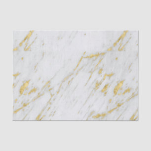 Papier Mousseline Parties scintillant en or tacheté sur le Marbre bl