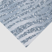 Papier Mousseline Parties scintillant en verre bleu Zebra Print (Détail)