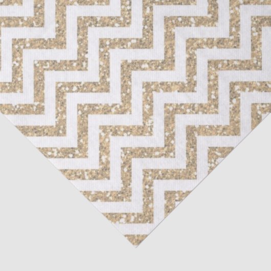Papier Mousseline Parties scintillant Gold Faux Chevron (Détail)