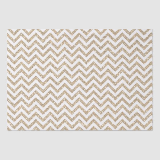 Papier Mousseline Parties scintillant Gold Faux Chevron (Recto)