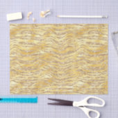 Papier Mousseline Parties scintillant Gold Faux Zebra Stripes (Artisanat)