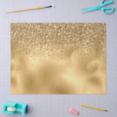 Papier Mousseline Parties scintillant Gold Glam Sparkle Faux (Artisanat)