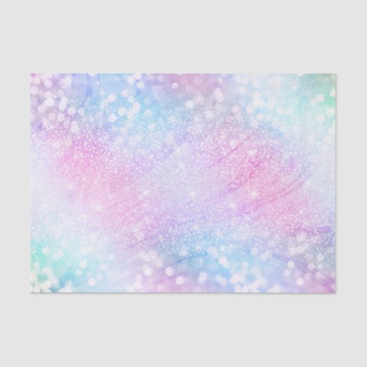 Papier Mousseline Parties scintillant Iridescente Magique Éclat rose (Recto)
