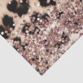 Papier Mousseline Parties scintillant Leopard Gold Rose (Détail)