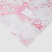 Papier Mousseline Parties scintillant Marbre blanc rose (Détail)