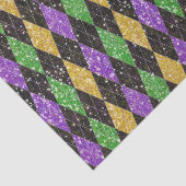 Papier Mousseline Parties scintillant Mardi Gras Jacquard Arlequin (Détail)