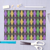 Papier Mousseline Parties scintillant Mardi Gras Jacquard Arlequin (Artisanat)