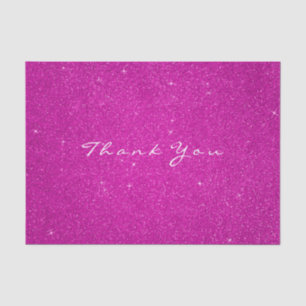 Papier Mousseline Parties scintillant Merci Fuchsia HotPink Rose Fav