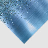 Papier Mousseline Parties scintillant métallique Aqua Blue Sparkle (Détail)