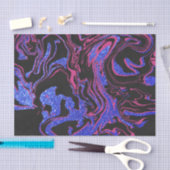 Papier Mousseline Parties scintillant moderne rose noir marbre Motif (Artisanat)
