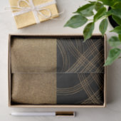 Papier Mousseline Parties scintillant Noir et Bronze Moderne Luxe Gl (Cadeau)
