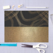 Papier Mousseline Parties scintillant Noir et Bronze Moderne Luxe Gl (Artisanat)