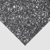 Papier Mousseline Parties scintillant noire brillante (Détail)