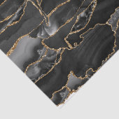 Papier Mousseline parties scintillant noire et or abstrait (Détail)