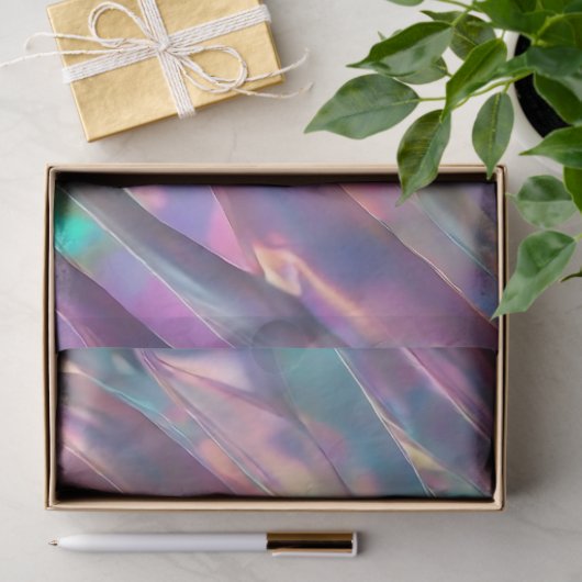 Papier Mousseline Parties scintillant Opal Holographique Collection  (Cadeau)