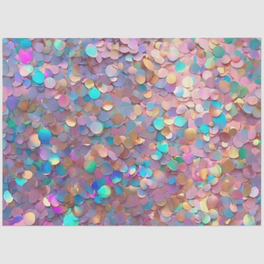 Papier Mousseline Parties scintillant Opal Moderne Collection Hologr (Recto)