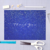 Papier Mousseline Parties scintillant or Merci Cobalt Blue Spark (Artisanat)