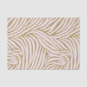 Papier Mousseline Parties scintillant or rose pâle Zebra Anniversair