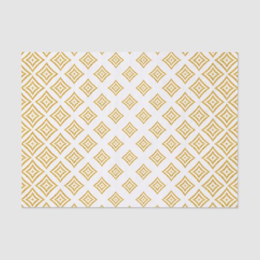 Papier Mousseline Parties scintillant or tendance Motif Rhomboid  (Recto)