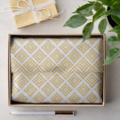 Papier Mousseline Parties scintillant or tendance Motif Rhomboid  (Cadeau)