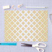 Papier Mousseline Parties scintillant or tendance Motif Rhomboid  (Artisanat)