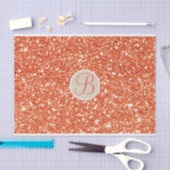 Papier Mousseline Parties scintillant orange étincelle Monogramme in (Artisanat)
